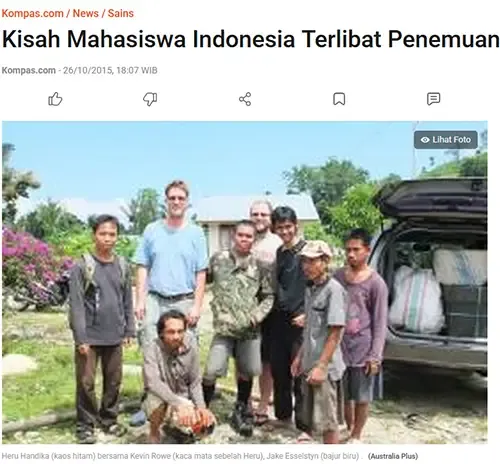 Heru Handika interview in Kompas.com about Hog-nosed Rat discovery