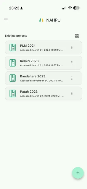 NAHPU home screen on a phone